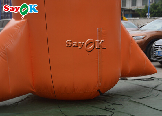 Lengkungan Pintu Masuk Tiup Oranye PVC Untuk Promosi Periklanan Acara