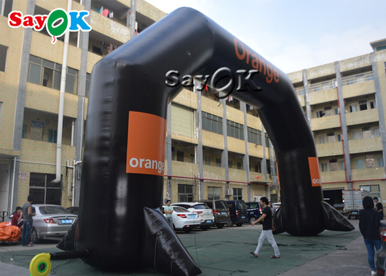 Inflatable Start Line Black PVC Tarpaulin Inflatable Entrance Arch Untuk Park Supermarket