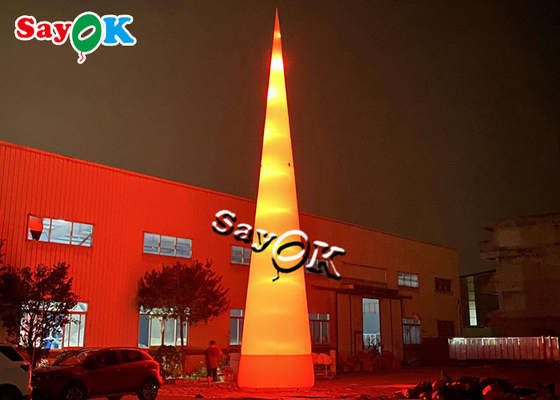Raksasa Inflatable LED Cone Dekorasi Pencahayaan Luar Ruangan yang dikendalikan dari jarak jauh