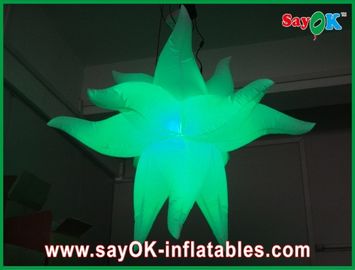 Ungu Hijau Fireproof Raksasa Inflatable Bintang LED Light Untuk Dekorasi Pesta