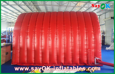 Tenda Terowongan Tiup Merah Tenda Udara Tiup Tahan Air Terowongan Tiup Dengan Tanda Logo Kustom tenda tiup campin