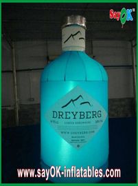 Biru Inflatable Botol Anggur Pencahayaan Inflatable Dekorasi Untuk Iklan