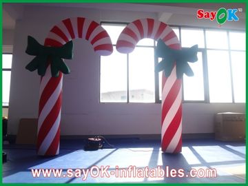 Kustom Durable Iklan Inflatable Candy Cane Untuk Liburan Natal