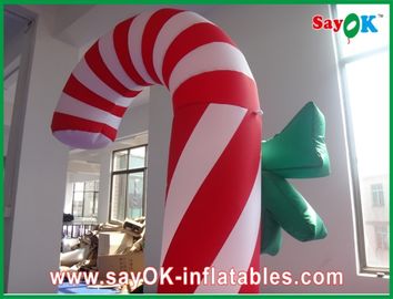 Kustom Durable Iklan Inflatable Candy Cane Untuk Liburan Natal