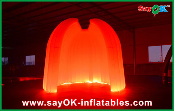 Custom Tenda Inflatable Pesta Pernikahan Bundar Tenda Udara Inflatable 210D Kain Oxford Dengan Pencahayaan LED