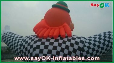 Disesuaikan Commericial Vivid Inflatable Clown Mascots Dengan Logo Percetakan