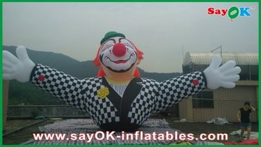 Disesuaikan Commericial Vivid Inflatable Clown Mascots Dengan Logo Percetakan