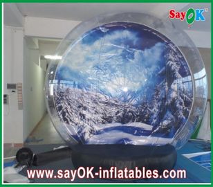 Bola Salju Tiup / Transparan Tiup Chrismas Salju Dunia Gelembung Dia 5M