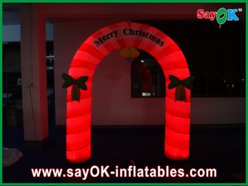 9 Feet Liburan Decotations Indah Inflatable Natal Arch Dengan Lampu Led
