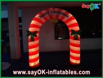 9 Feet Liburan Decotations Indah Inflatable Natal Arch Dengan Lampu Led