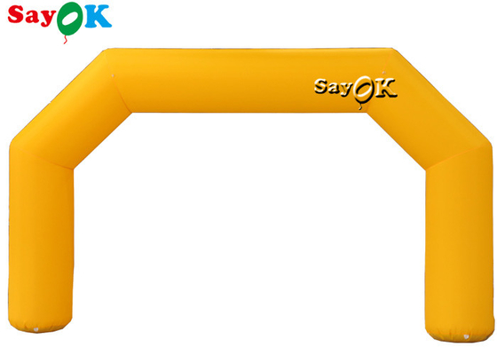 Terpal PVC Lengkungan Tiup Kustom Kuning, Pencetakan Logo Lengkungan Balap Tiup