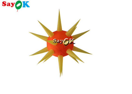 Ceiling Suspended Inflatable LED Spike Ball Untuk Dekorasi Acara Pesta Panggung Klub