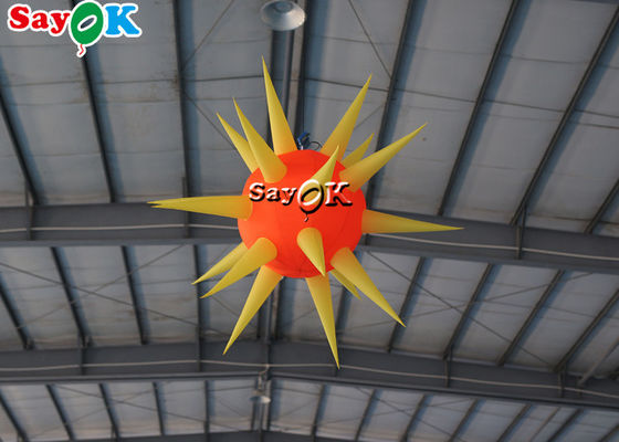Ceiling Suspended Inflatable LED Spike Ball Untuk Dekorasi Acara Pesta Panggung Klub