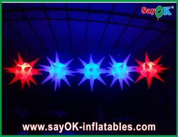 Serbaguna Tahap Dekorasi Led Pencahayaan Inflatable Bintang Untuk acara, Merah / Biru
