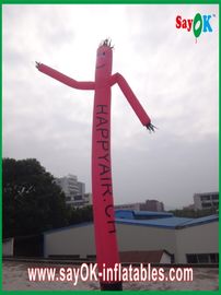 Inflatable Wiggle Man Logo Kustom Tahan Lama Inflatable Air Dancer Pink Waving Man Untuk Pembukaan Acara