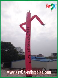 Inflatable Wiggle Man Logo Kustom Tahan Lama Inflatable Air Dancer Pink Waving Man Untuk Pembukaan Acara