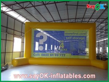 Air Screen Outdoor Yellow Inflatable Movie Screen Advertising Billboard Dengan PVC Tarpaulin Tahan Lama
