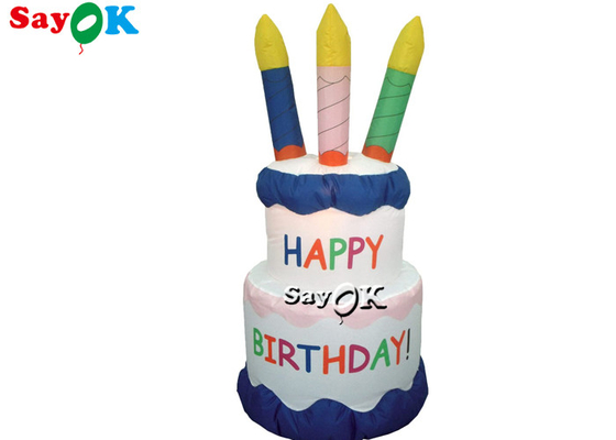 Backyard Party PVC Plastic Inflatable Birthday Cake Untuk Dekorasi