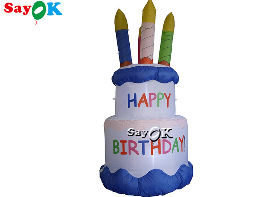 Backyard Party PVC Plastic Inflatable Birthday Cake Untuk Dekorasi