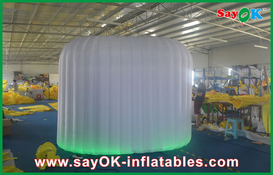 Inflatable Photo Studio PVC Purple Round Inflatable Photo Booth Dengan Black Covers CE