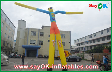 Air Dancing Man 7m High Heavy Duty Inflatable Air Dancer Man Dengan Logo Kustom Untuk Promosi