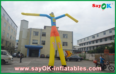 Air Dancing Man 7m High Heavy Duty Inflatable Air Dancer Man Dengan Logo Kustom Untuk Promosi