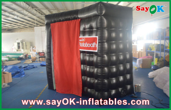 Inflatable Photo Studio Black PVC Coating Inflatable Photo Booth Stage Decoration Disesuaikan
