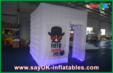 Inflatable Photobooth Attractive Printing Logo Diy Photo Booth Untuk Pesta / Wisuda