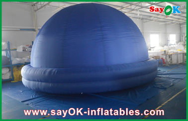 Dia 5m Biru Inflatable Planetarium Dome Tent Menonton Film Gunakan