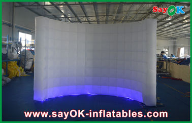 Inflatable Led Photo Booth 12 Warna Inflatable Building 210D Polyester Cloth Commerce Use