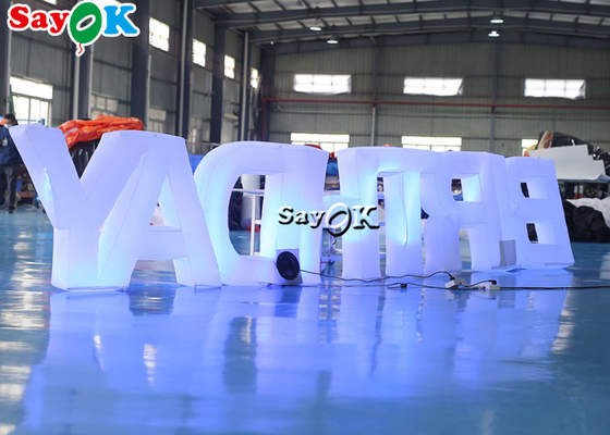 Besar 1.3m 190T Inflatable LED Letters Untuk Dekorasi Acara Pesta Ulang Tahun
