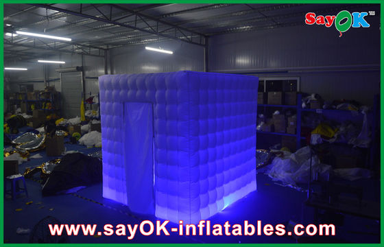 Inflatable Led Photo Booth Portable Square Inflatable Room / Outdoor Inflatables Kuning