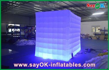 Inflatable Photo Studio White Lighting Cube Inflatable Photo Booth Tenda Pintu Kiri Untuk Pesta