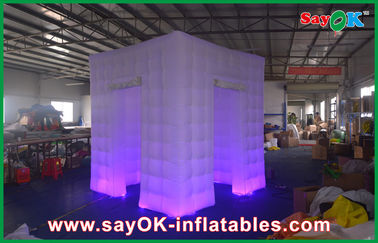 Photo Booth Backdrop 2 Pintu Tengah Led Inflatable Photo Booth Enclosure Untuk Natal