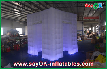 Photo Booth Backdrop 2 Pintu Tengah Led Inflatable Photo Booth Enclosure Untuk Natal