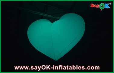 Hanging Inflatable Pencahayaan Dekorasi Untuk Pernikahan Jantung LED