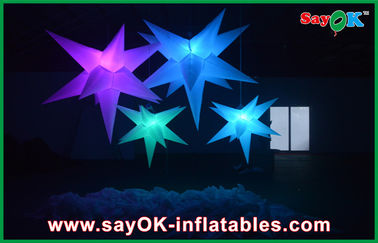 Kain Polyester Putih Inflatable Led Star Lighting 1.5m / 2m Untuk Pesta