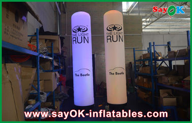 Ungu / Warna Biru Mengubah LED Pilar Inflatable Untuk Outdoor Tampilkan