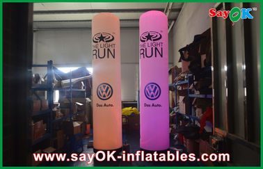 Berdiri Cahaya Inflatable Natal Dekorasi Dicetak Logo Inflatable coloum