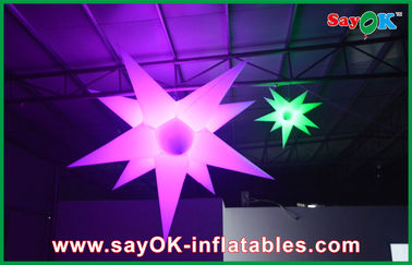 Dekorasi ruangan pesta Inflatable dipimpin bintang iklan bintang balon dengan lampu LED