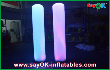 Pencahayaan Tabung Pilar Kustom Inflatable Iklan Kolom Inflatable 2m Tinggi