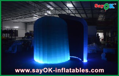 Photo Booth Pernikahan Alat Peraga Perubahan Warna Tahan Air Inflatable Trade Show Booth Dome Dengan Led