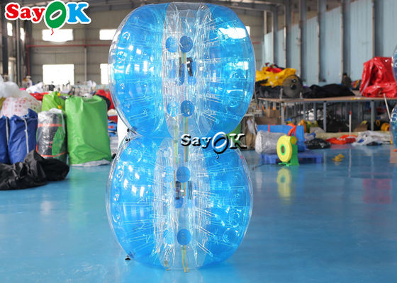Inflatable Karnaval Permainan Dewasa TPU PVC Tubuh Zorb Bumper Bola Set Transparan Biru Pink Inflatable Gelembung Sepak Bola