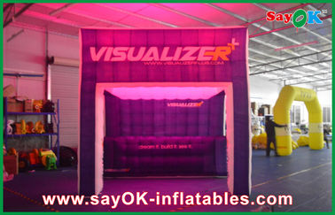 Inflatable Family Tent Nightclub Costomized Led Inflatable Cube Tent Untuk Pameran Dengan Groove