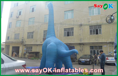 Dinosaurus Natal Inflatable 10m Biru Besar Dinosaurus Inflatable PVC Waterproof Ledakan Karakter Kartun Naga