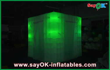 Photo Booth Backdrop Menarik Pesta Pernikahan Inflatable Photo Booth Tenda Kandang Dengan Lampu Led