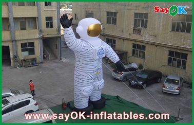 4m Oxford Cloth terbuka Liburan Inflatables Putih Spaceman Untuk Iklan