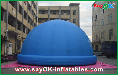 Biru Inflatable Planetarium Astronomi Pengajaran Tent 3.2M Untuk 360 derajat Watching