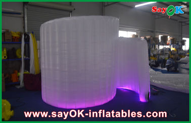 Photo Booth Dekorasi 3*2.7*1.5m Spiral Inflatable Photo Booth Dengan Lampu Led Untuk Acara