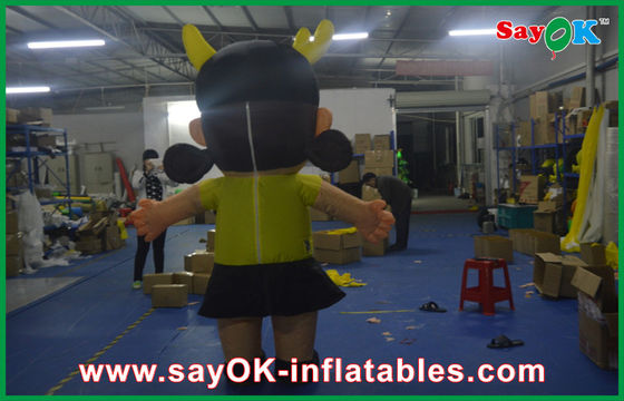 Model Inflatable Cute Dekorasi Karakter Inflatable 3m Gadis Lively Ukuran Besar Kain Oxford